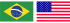 Brazilian USA flag